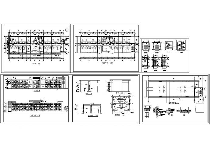 某污水处理厂管理楼设计cad建筑施工图（标注详细）_图1