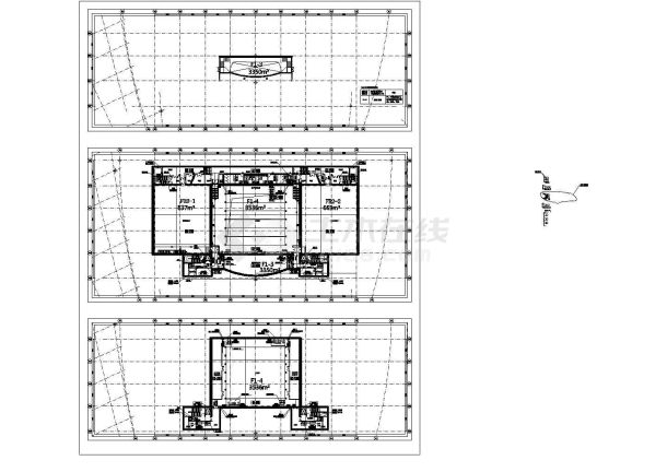 P2201-08B2层(-7.5m) B3层(-15m)台仓层给排水、消火栓平面图-图一