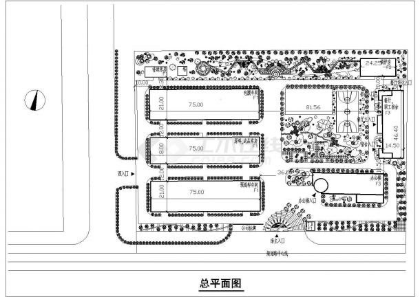 厂房CAD规划图-图一