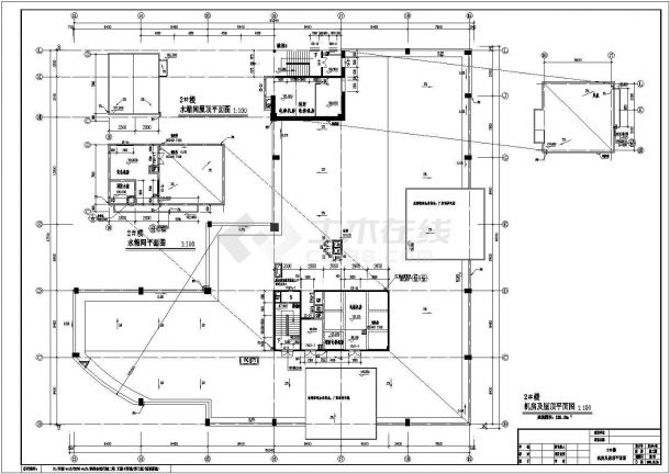 三十层现代大厦建筑设计方案平面图-图一