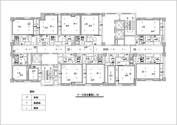 某地大型高档宾馆客房建筑设计图（标注详细）-图一
