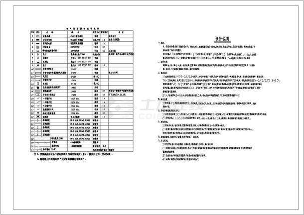 汽车4S店电气设计全套cad施工图-图一