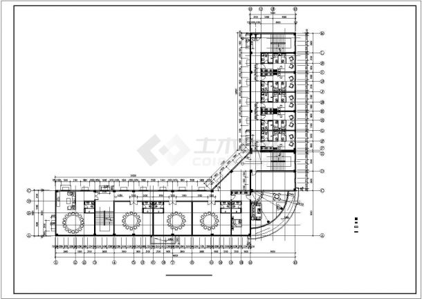 某地风景区精美详细的宾馆建筑施工图-图二