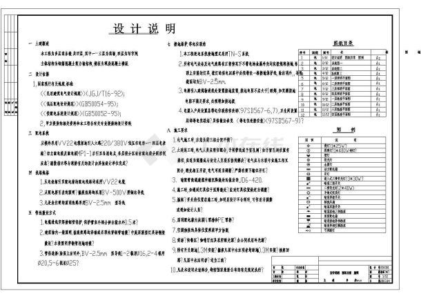 商场装饰配套全电气设计施工CAD图-图一