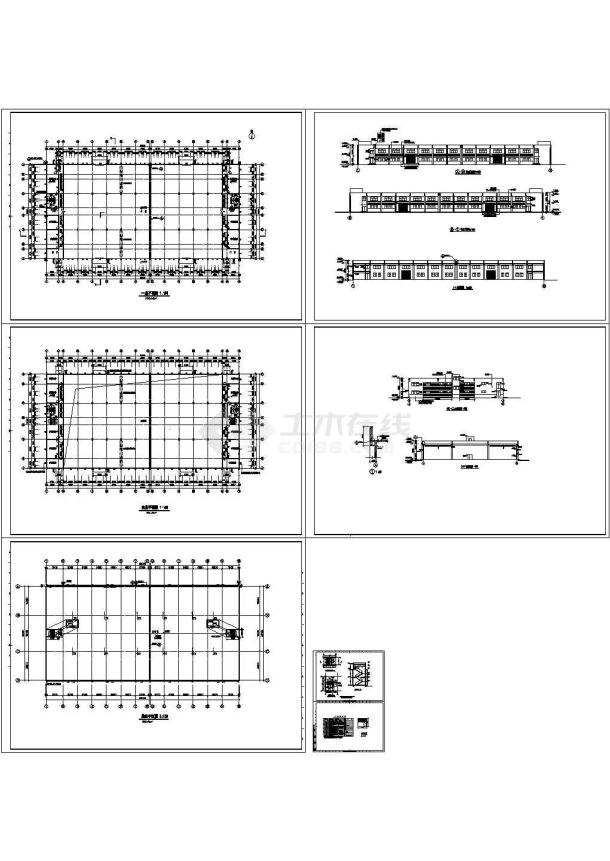 1+1夹层4301.72平米仓库建筑设计图-图一