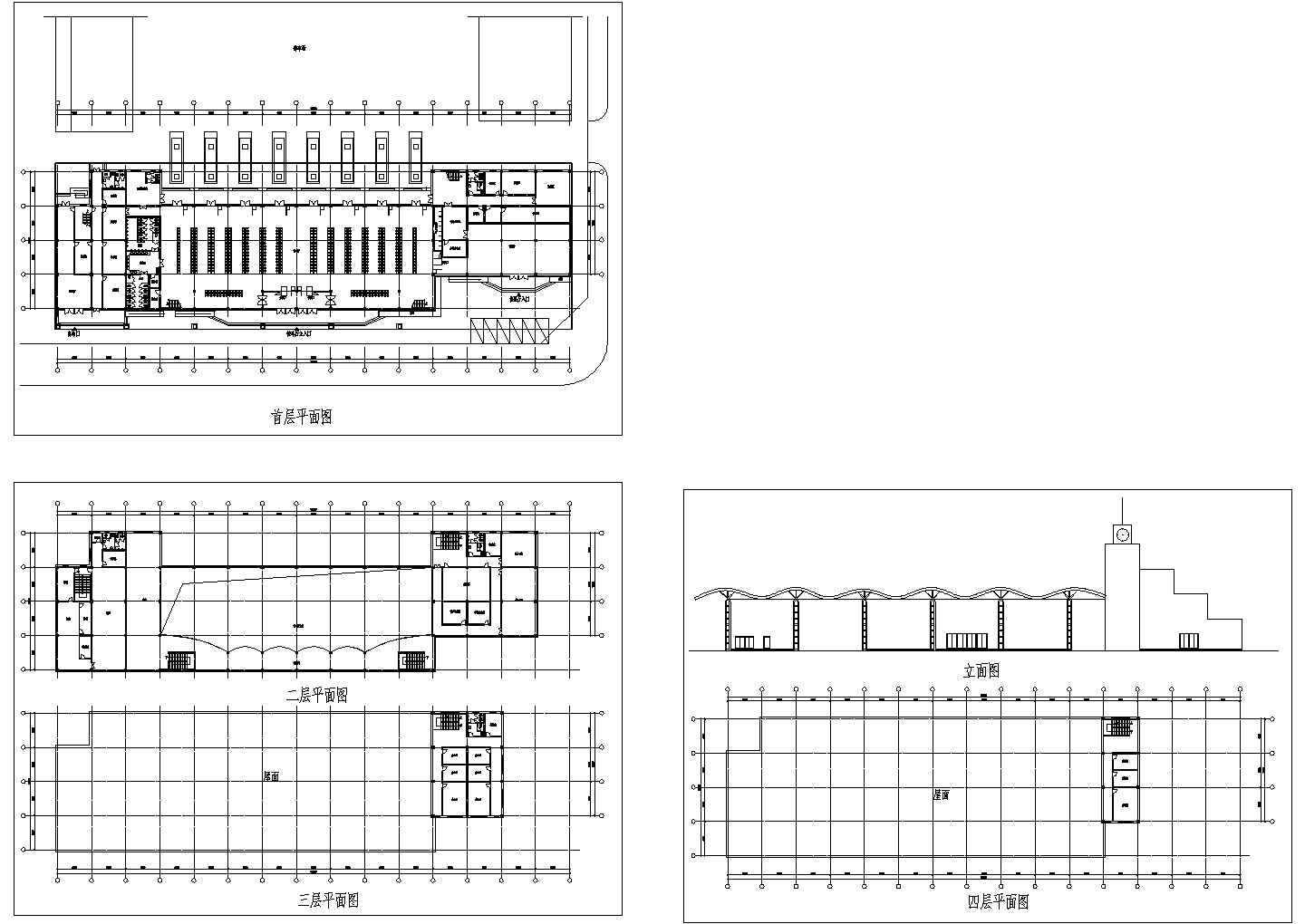 2层局部四层车站建筑设计施工图