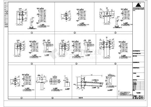 某地区特制厂房170x35钢结构CAD图-图二