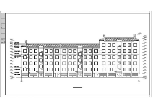 [北方多层]详细的住宅楼建筑cad图纸-图二