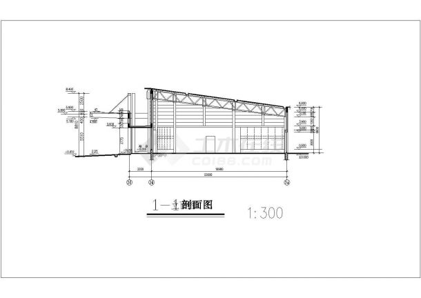 某地区汽车站建筑设计cad图纸(2)-图二