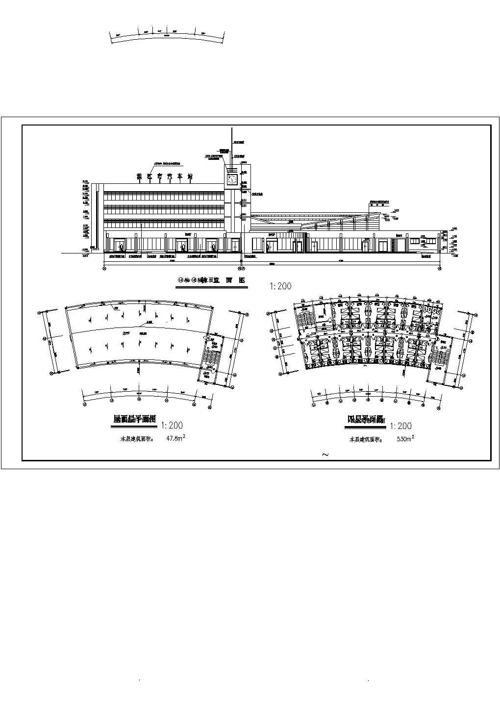 某地区汽车站建筑设计cad图纸(2)