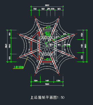 十六柱八角重檐亭建筑施工图（全套）-图二