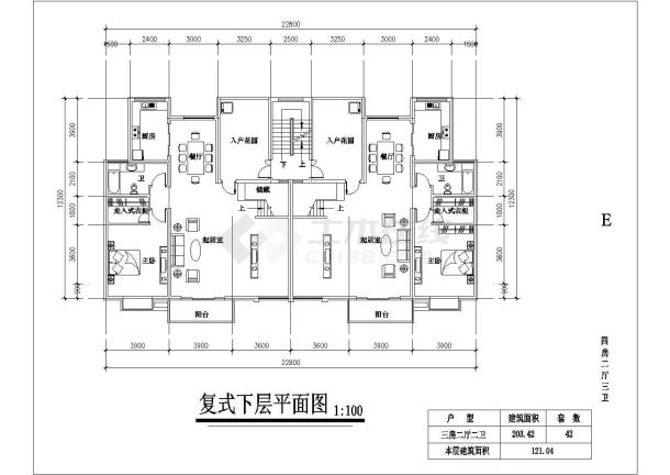 某地比较详细的住宅户型方案建筑施工图-图二