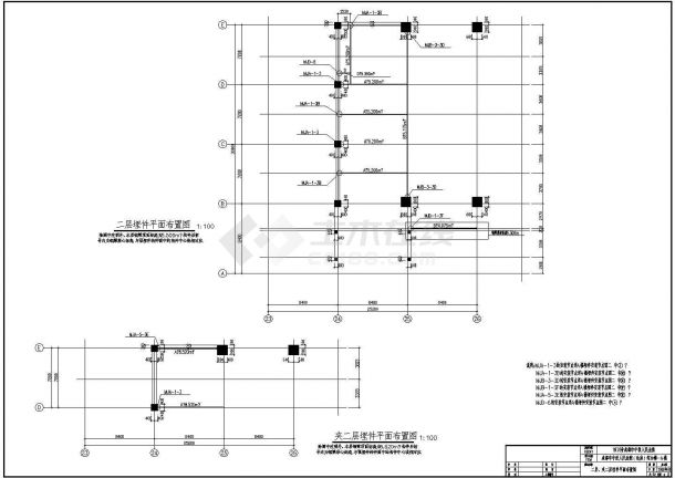 人气较高的A楼预埋件部分建筑结构图纸-图一