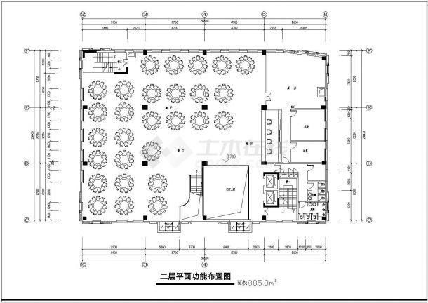 广州某酒店建筑平面cad设计专业图纸-图二