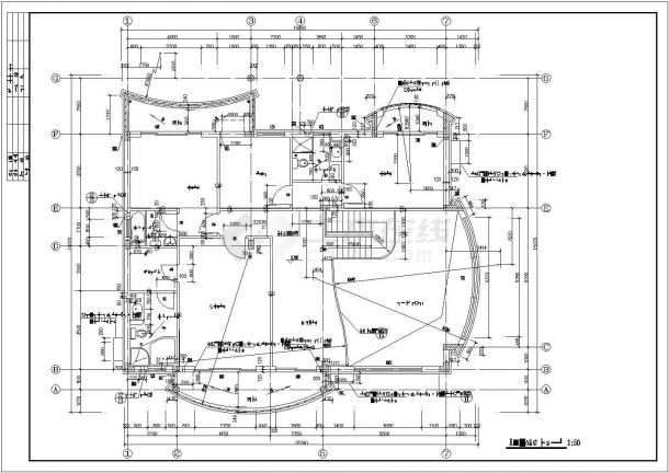 两层别墅坡地建筑施工图（共11张）-图二