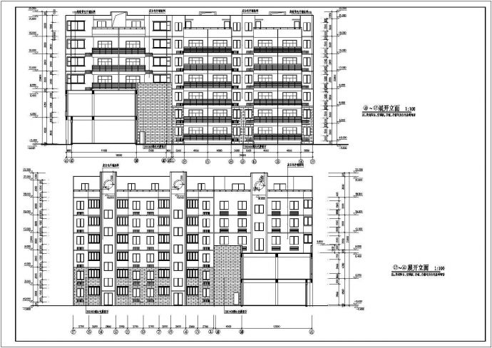 某地六层花园式户型住宅建筑设计图_图1