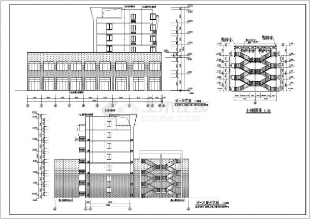 某地六层花园式户型住宅建筑设计图-图二