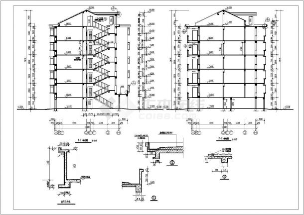某小高层住宅设计建筑施工图CAD图纸-图二