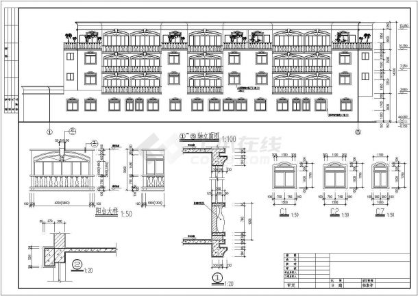 某花园洋房住宅楼cad设计施工图纸-图二