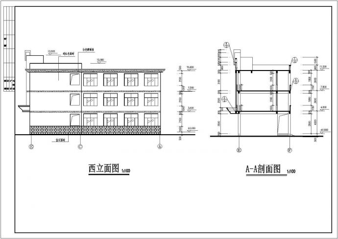 某地三层框架结构教学楼建筑结构施工图_图1