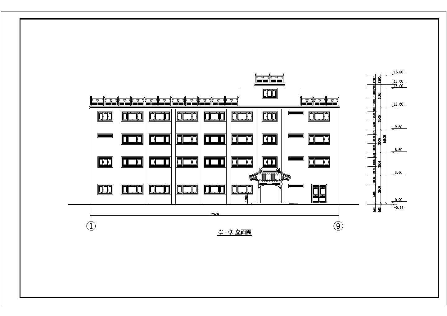 四层门面房及客房商业综合楼建筑设计图