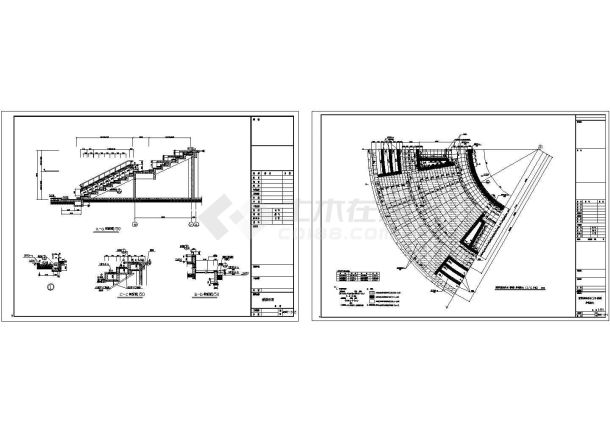 圆形剧场看台(楼梯)CAD图-图一