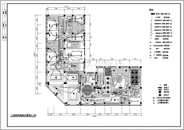 浴场水电施工与设计方案全套CAD图纸-图二