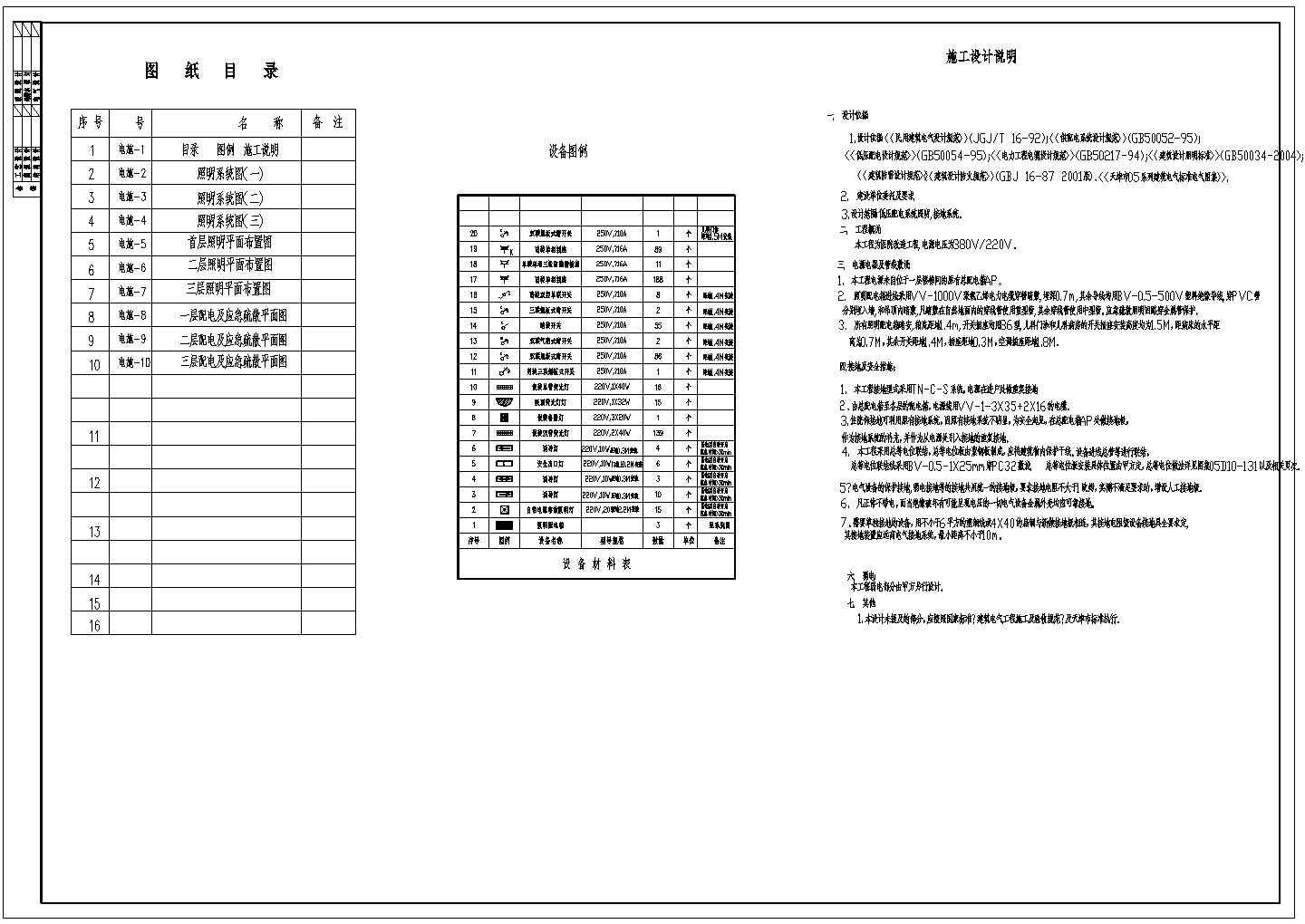 某医院改造照明设计方案全套CAD图纸