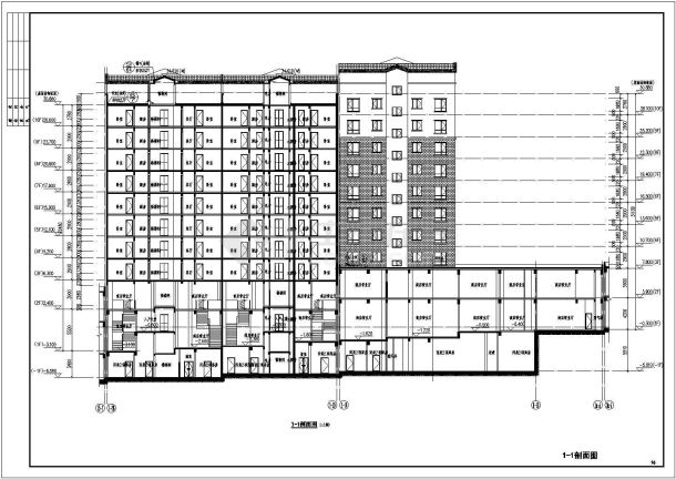 比较经典的某小区住宅楼建筑施工图纸-图二