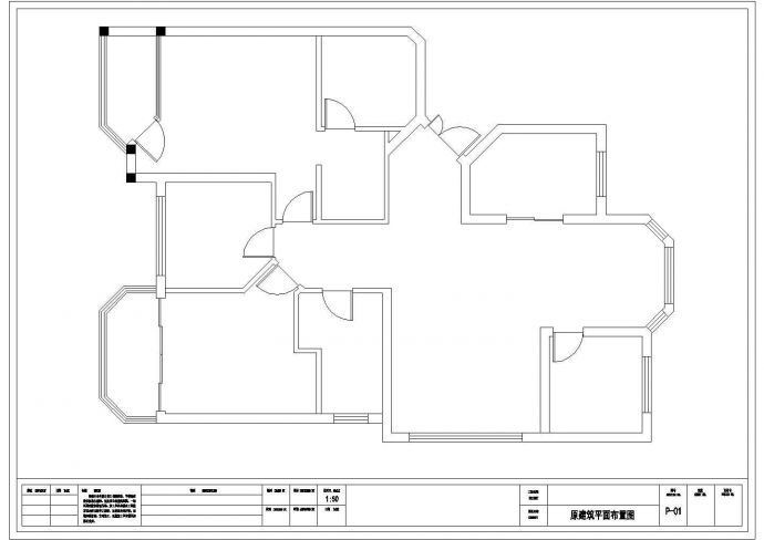 某经典豪华住宅室内装修cad设计施工图纸_图1