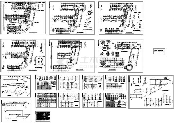 6层山字形综合楼水施设计cad图，含施工说明-图一