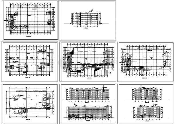 某五层带地下层工业厂房建筑设计cad施工图（标注详细）-图一