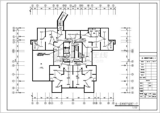 某33层纯住宅楼电气强电部分设计施工图-图一