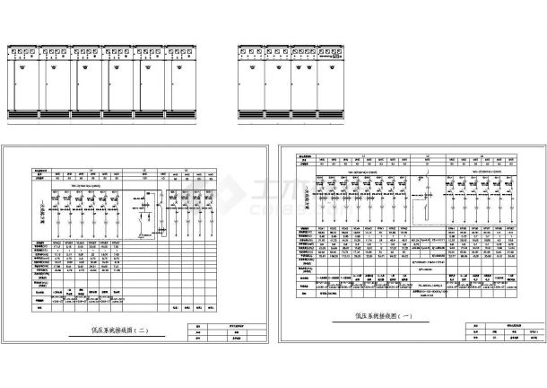 低压接线系统图及柜面布置CAD图-图一