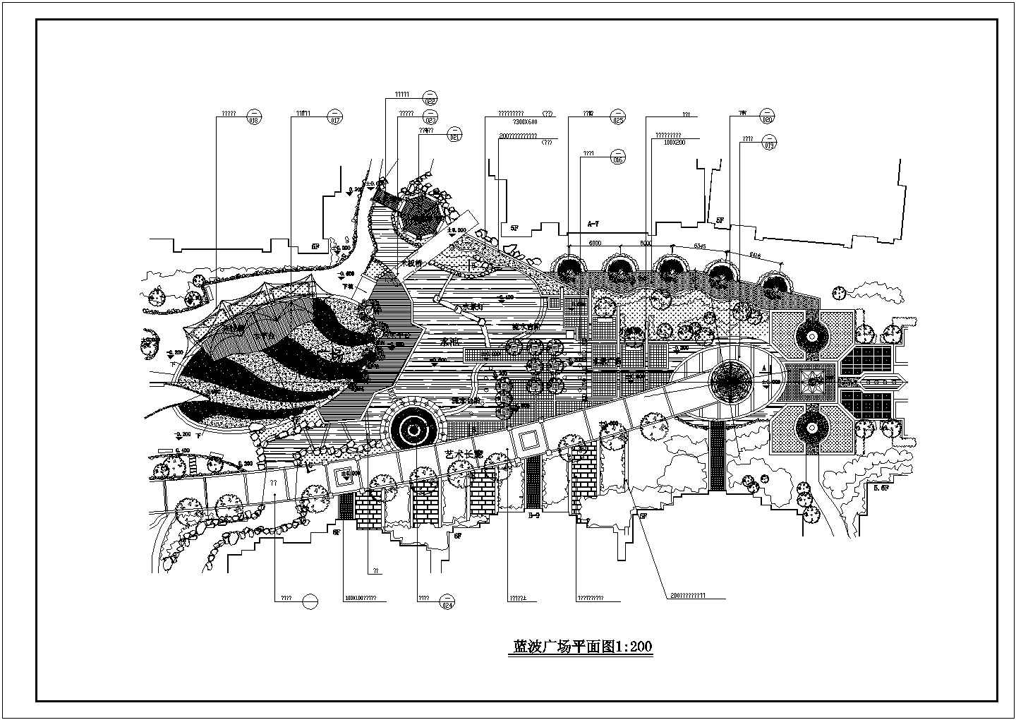 蓝波广场建筑规划设计CAD平面图