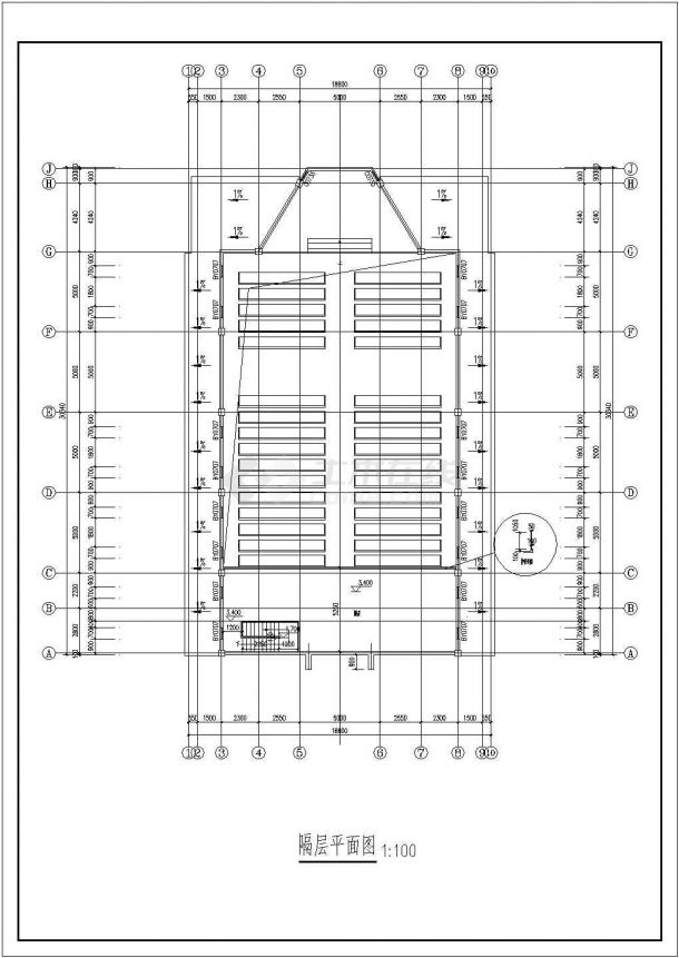 某二层教堂建筑施工图纸（标注详实）-图二