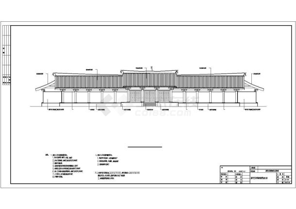 某地雁塔B标段仿唐建筑改建施工CAD图纸-图二