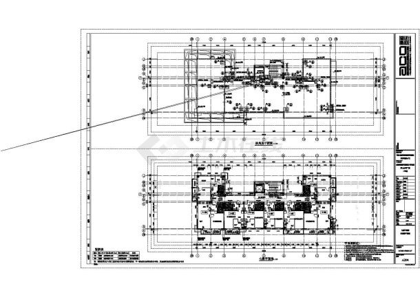 某多层住宅公寓楼建筑设计cad图纸-图二