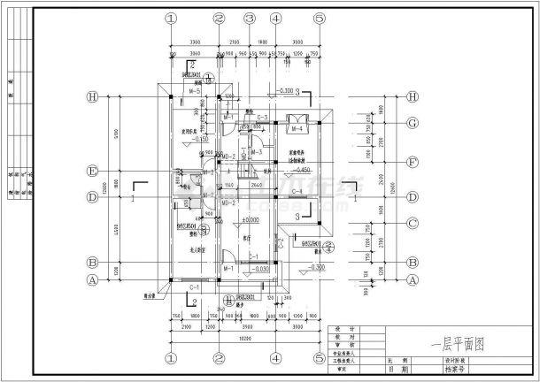 约200平米两层别墅住宅建筑施工图-图一