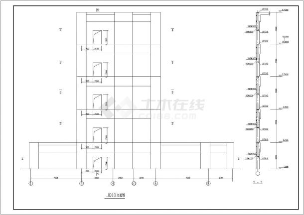 某地宾馆高层建筑结构设计规划方案施工图-图二