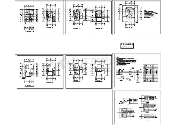 三层别墅强电弱电设计CAD施工图-图一