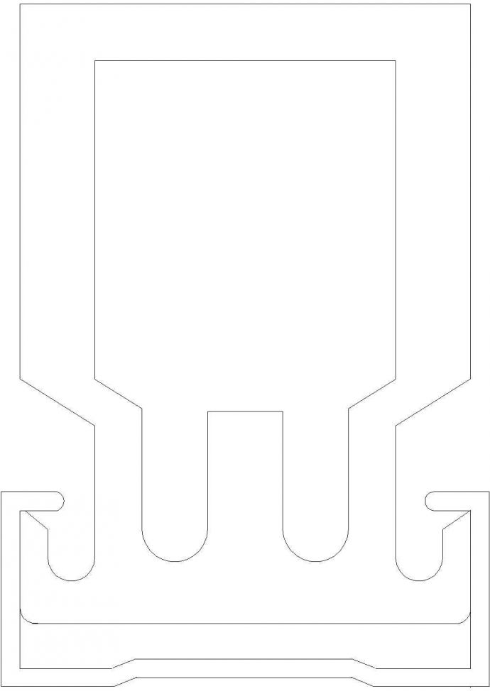 主龙与副龙骨连接件CAD详图_图1