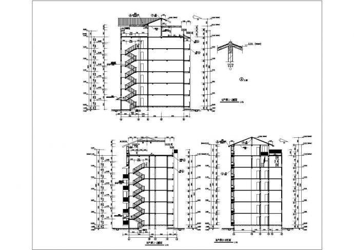 某地六层组合住宅楼户型建筑施工图_图1