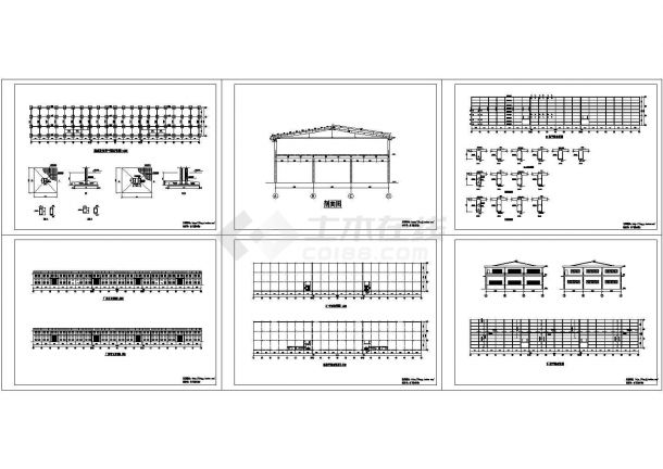 2层工业厂房建筑施工图纸【平立剖 基础及梁平面布置图 梁配筋图（无屋顶平面）】-图一