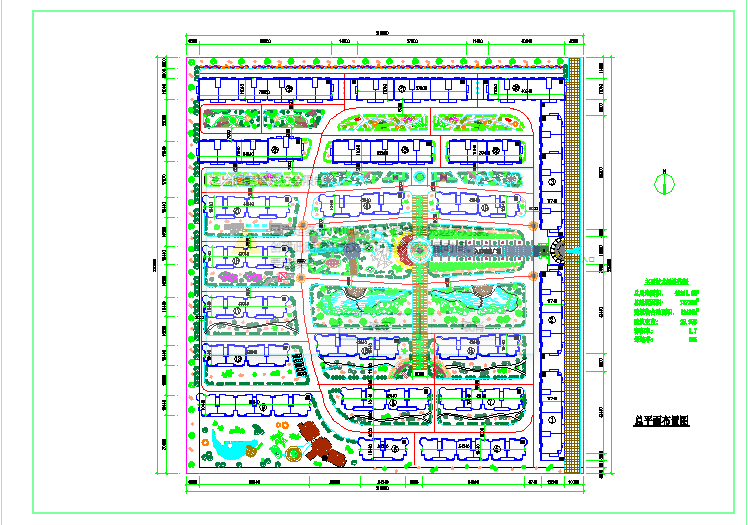 某花园住宅小区建筑CAD规划设计图
