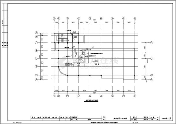  Fire water supply and drainage design drawing of brick concrete structure on the fifth floor of a hotel - Figure 1