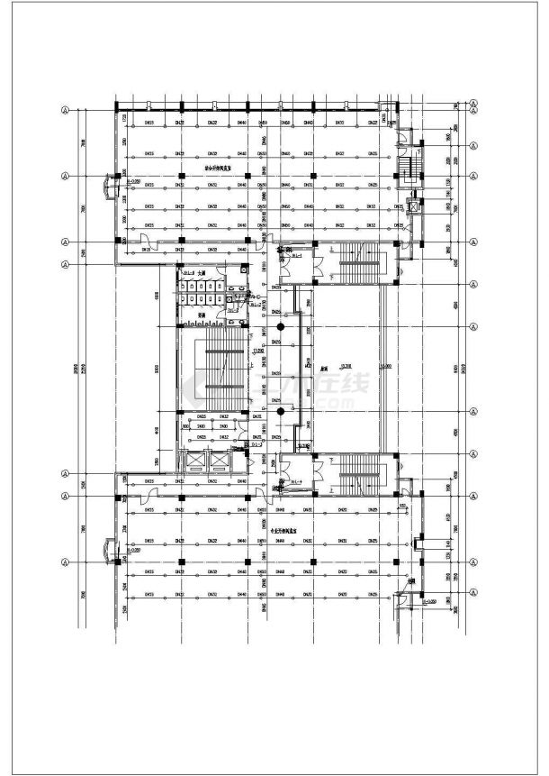 某地高层办公楼给排水cad设计施工图-图二