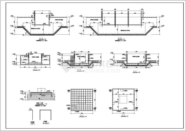 某地26框架核心筒结构商务办公楼结构CAD设计施工图纸-图二