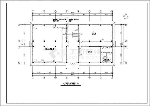 办公楼电气设计方案施工全套CAD详图-图一