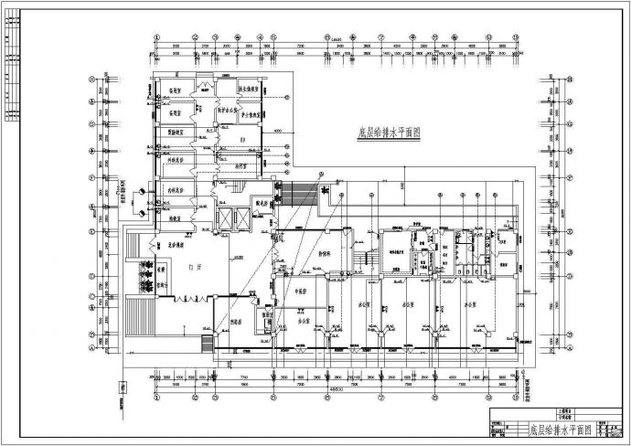 某县级七层砖混结构医院给排水消防设计图_图1